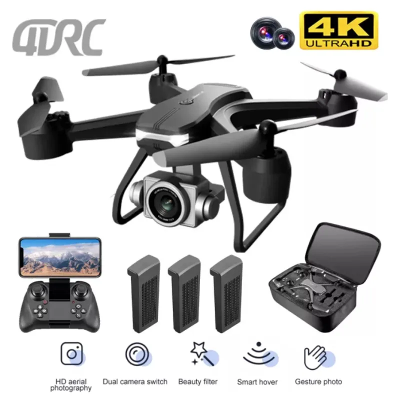 V14 Professional Drone 6K HD Dual Camera WiFi FPV Portable RC Quadcopter - 2 Batteries