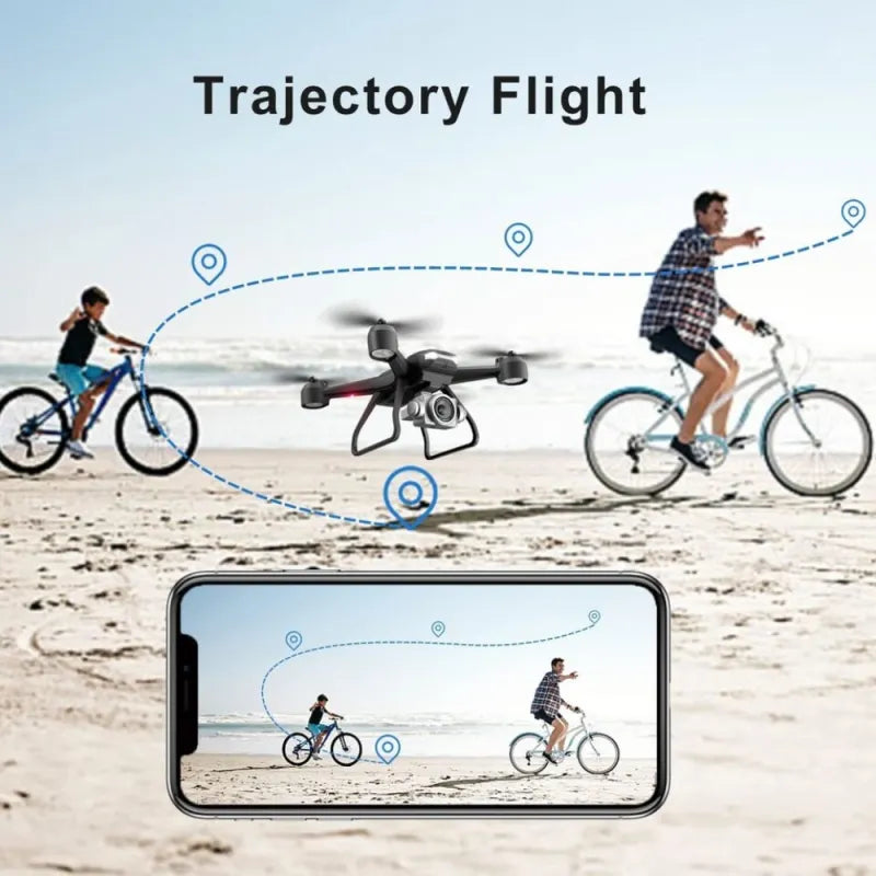 V14 Professional Drone 6K HD Dual Camera WiFi FPV Portable RC Quadcopter - 2 Batteries