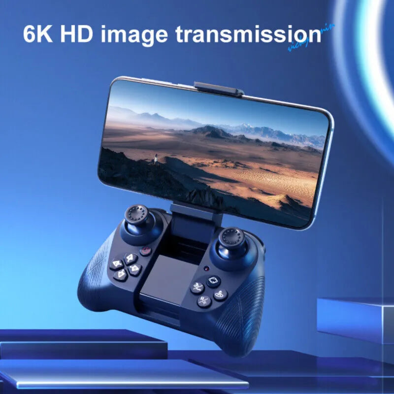 V13 RC Drone 6K HD Dual Camera WiFi FPV Foldable Quadcopter - 2 Batteries