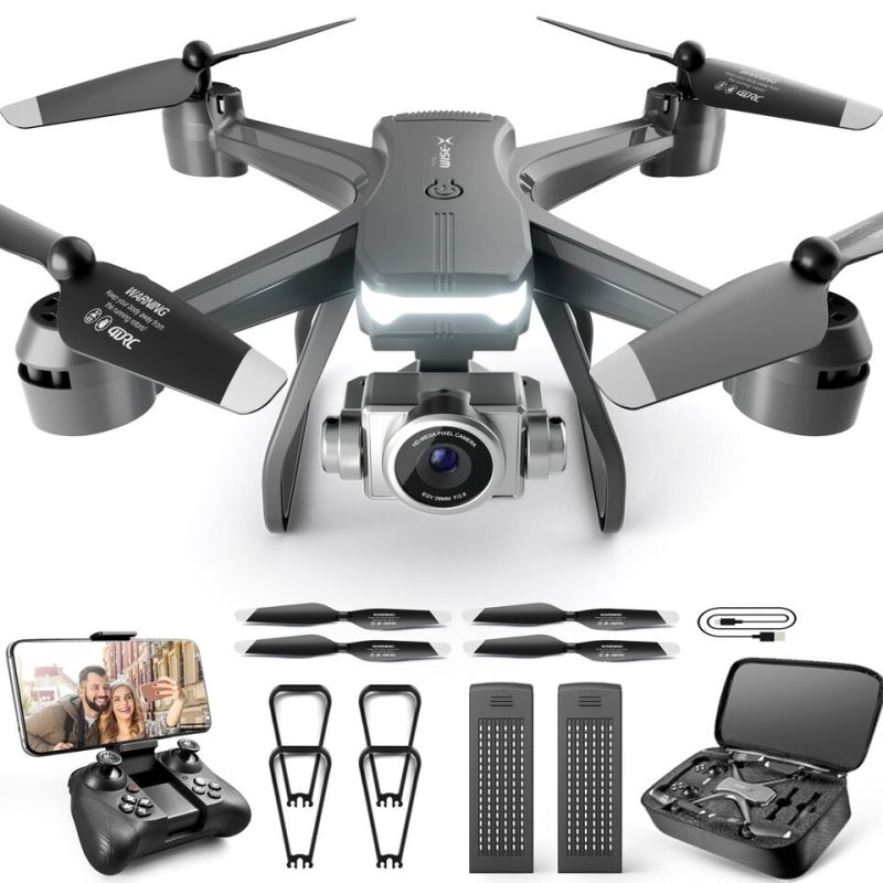 V14 Professional Drone 6K HD Dual Camera WiFi FPV Portable RC Quadcopter - 2 Batteries